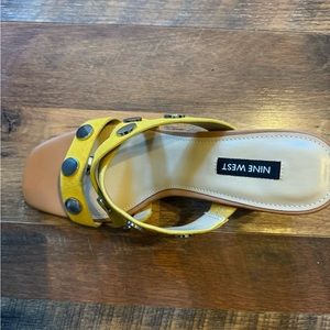 Yellow Nine West Heeled Sandal